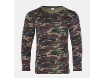 РОССИЯ Лонгслив термо мужской НАЧЁС камуфляж пятна, цвет зелёный, размер 52 9335884