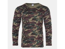 РОССИЯ Лонгслив термо мужской НАЧЁС камуфляж пятна, цвет зелёный, размер 56 9335886
